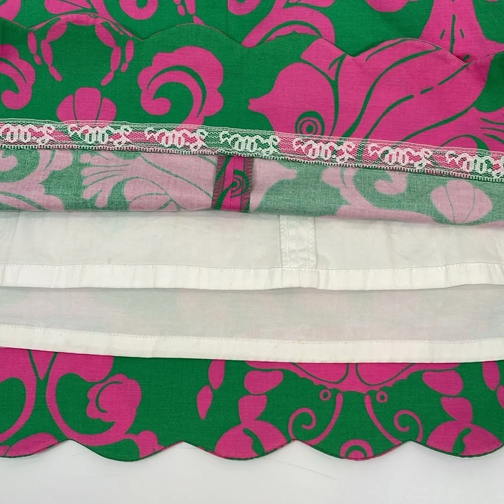 Lilly Pulitzer Strapless Sienna Dress Size 2 Vintage Pink Green Sea Life EUC - Picture 16 of 16